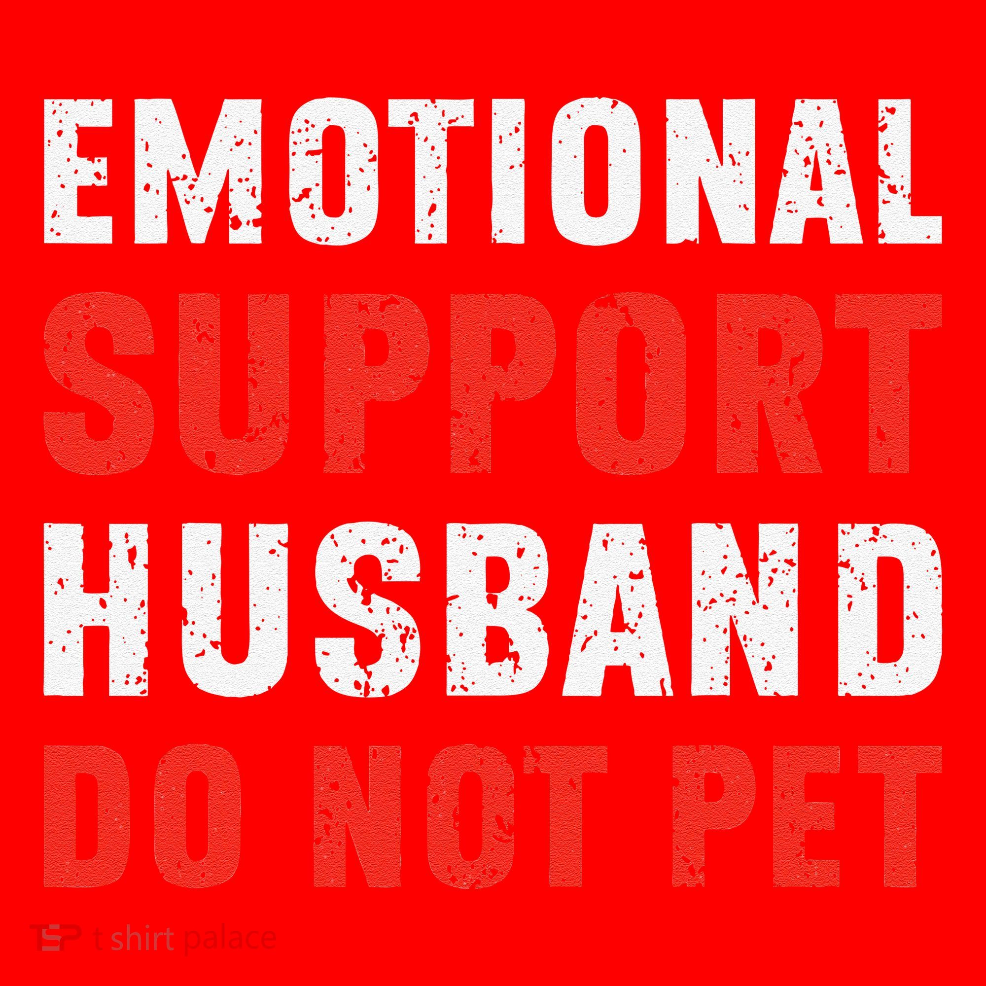 Emotional Support Husband Do Not Pet Funny Dad Husband Papa Santa Hat