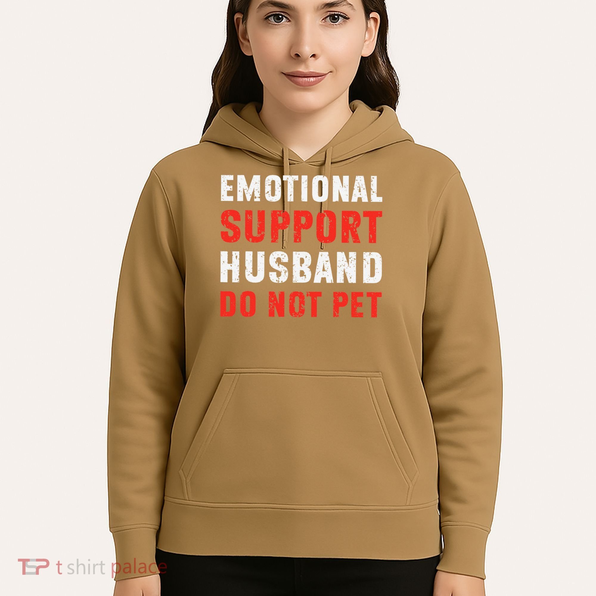 Emotional Support Husband Do Not Pet Funny Dad Husband Papa Hoodie