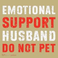 Emotional Support Husband Do Not Pet Funny Dad Husband Papa Mousepad thumb 1