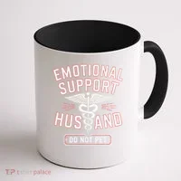 Emotional Support Husband Do Not Pet Coffee Mug thumb 1