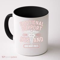 Emotional Support Husband Do Not Pet Coffee Mug thumb 0