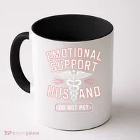 Emotional Support Husband Do Not Pet Coffee Mug thumb 0