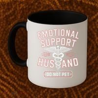 Emotional Support Husband Do Not Pet Coffee Mug thumb 2