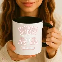 Emotional Support Husband Do Not Pet Coffee Mug thumb 3