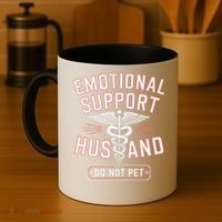 Emotional Support Husband Do Not Pet Coffee Mug thumb 4