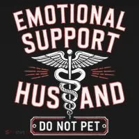 Emotional Support Husband Do Not Pet Coaster thumb 2