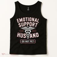 Emotional Support Husband Do Not Pet Tank Top thumb 2