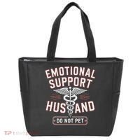 Emotional Support Husband Do Not Pet Tote Bag thumb 0