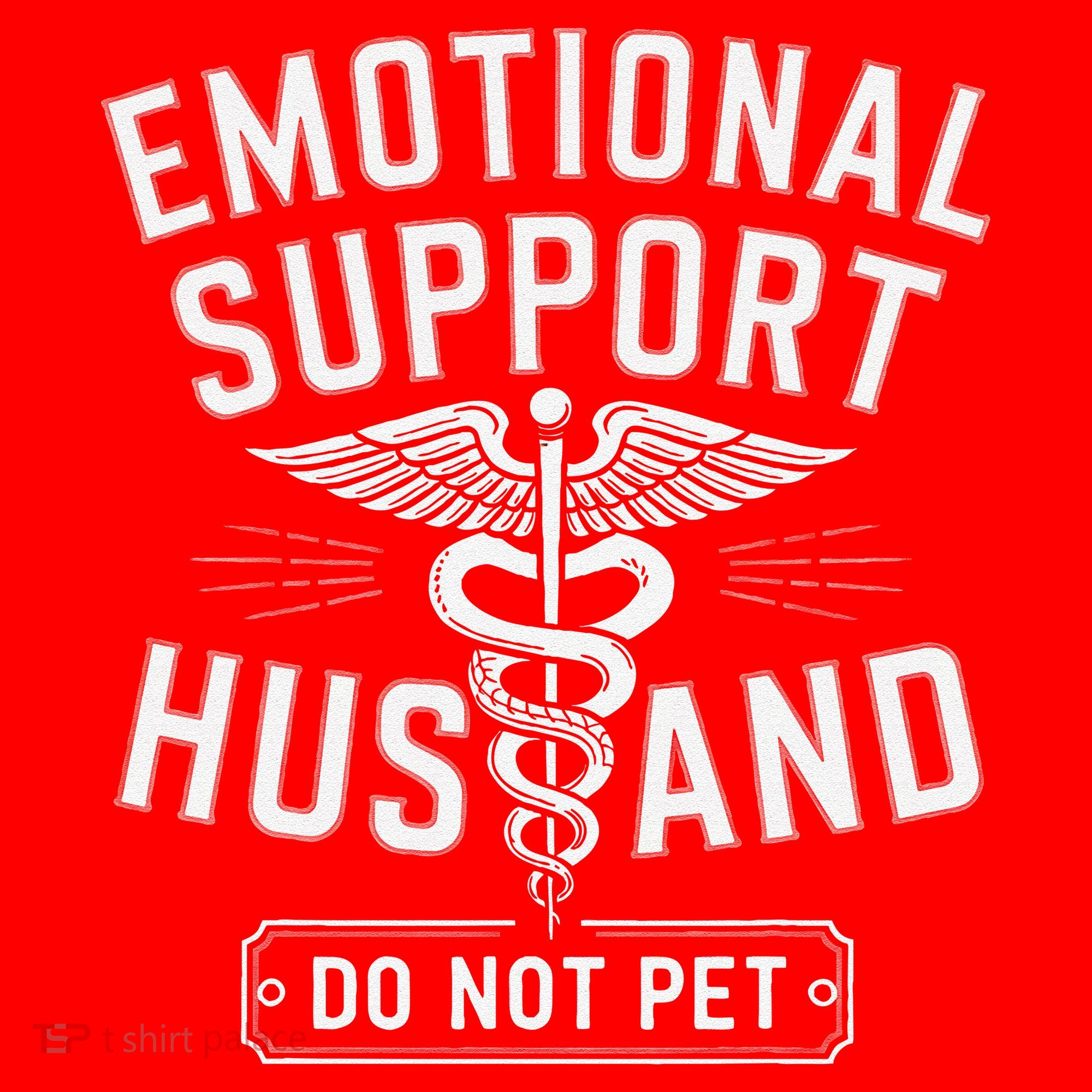 Emotional Support Husband Do Not Pet Santa Hat