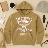 Emotional Support Husband Do Not Pet Hoodie thumb 3