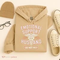 Emotional Support Husband Do Not Pet Hoodie thumb 4