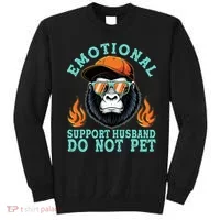 Emotional Support Husband Do Not Pet Sweatshirt thumb 0