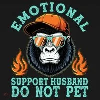 Emotional Support Husband Do Not Pet Bucket Hat thumb 4