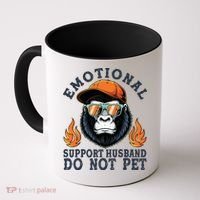 Emotional Support Husband Do Not Pet Coffee Mug thumb 0