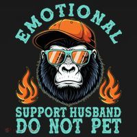 Emotional Support Husband Do Not Pet Polo thumb 3