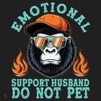 Emotional Support Husband Do Not Pet Tumbler thumb 3