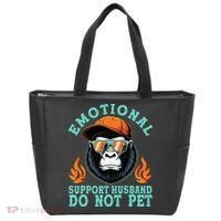 Emotional Support Husband Do Not Pet Tote Bag thumb 0