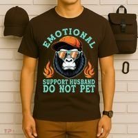 Emotional Support Husband Do Not Pet T-Shirt thumb 6