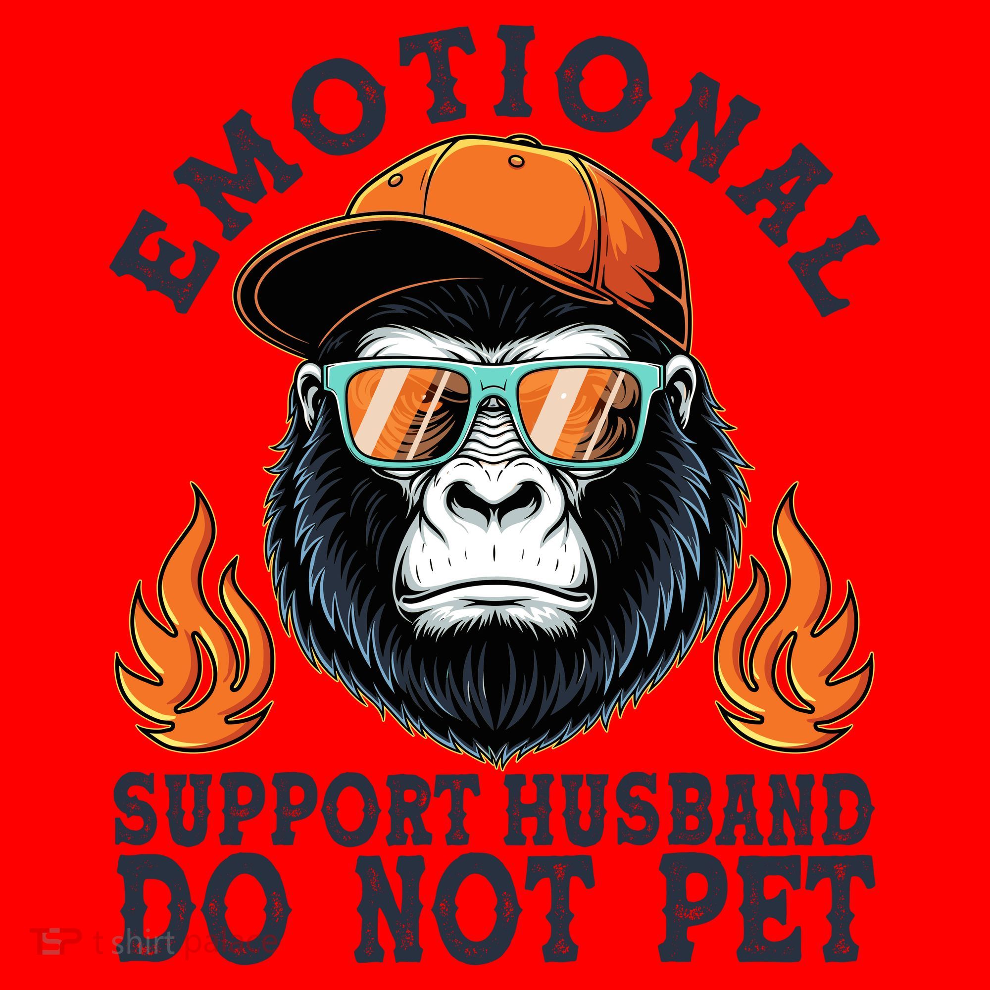 Emotional Support Husband Do Not Pet Santa Hat
