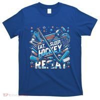 Eat Sleep Hockey Repeat Ice Hockey Funny Gift Funny Graphic Cute Gift T-Shirt thumb 0