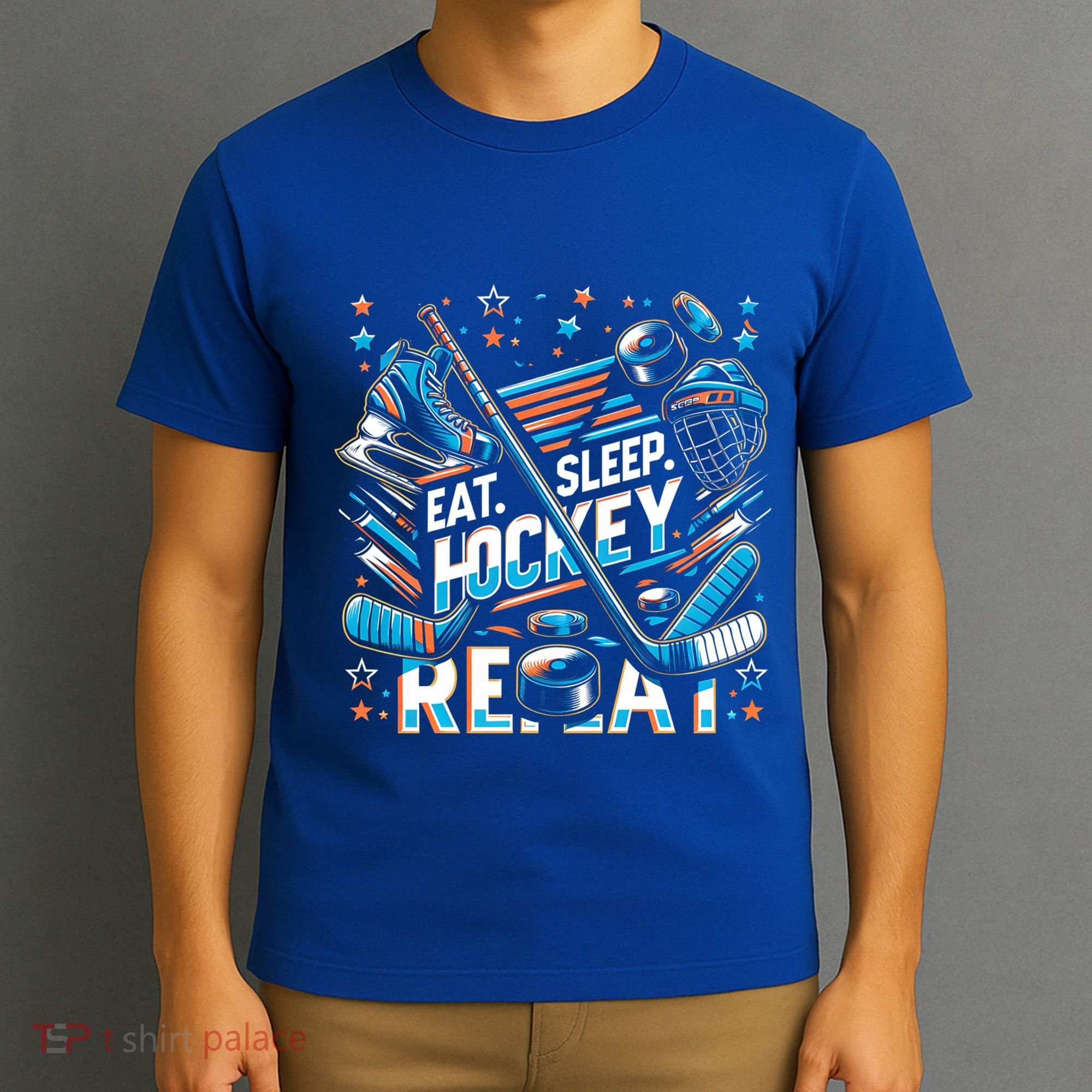 Eat Sleep Hockey Repeat Ice Hockey Funny Gift Funny Graphic Cute Gift T-Shirt