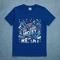 Eat Sleep Hockey Repeat Ice Hockey Funny Gift Funny Graphic Cute Gift T-Shirt thumb 5
