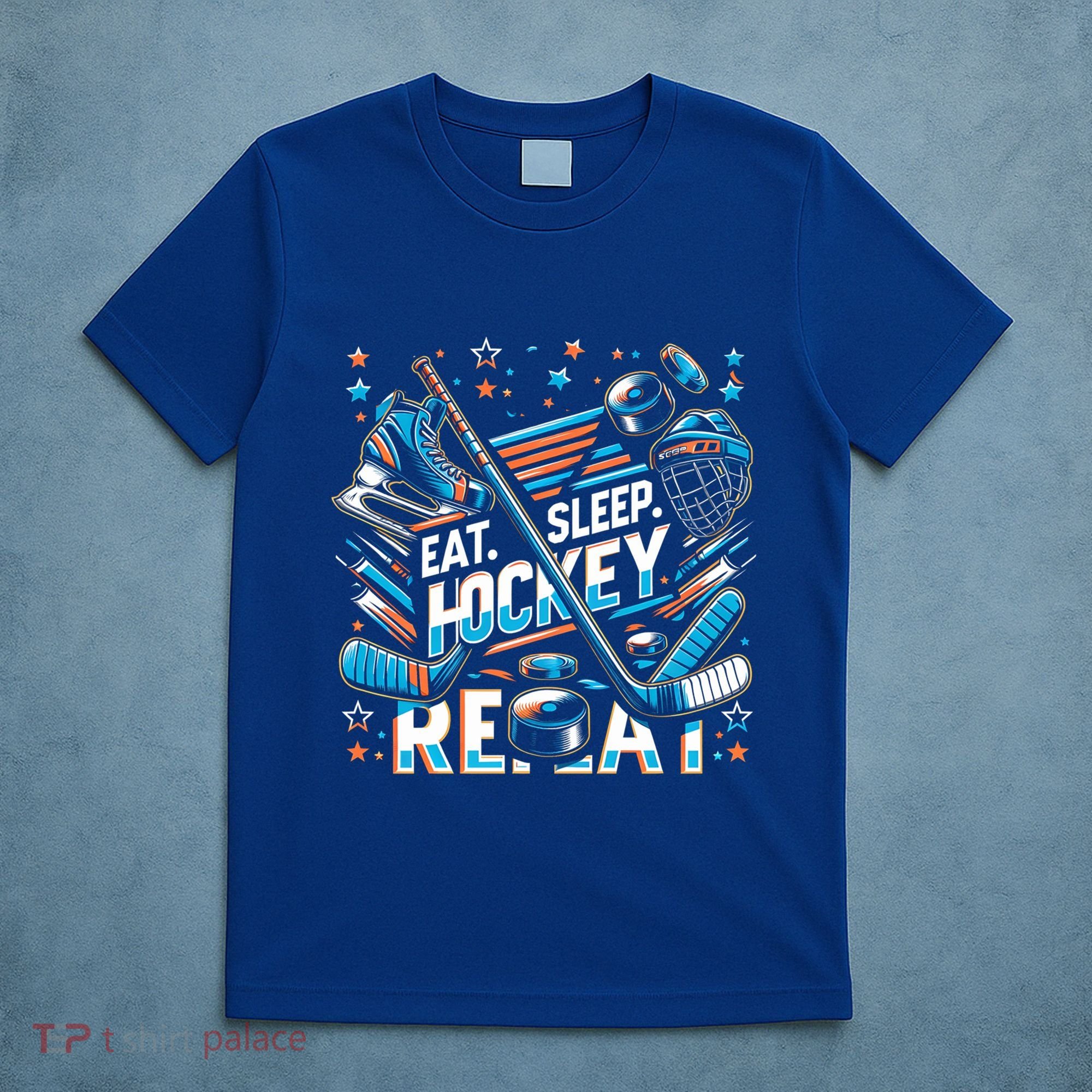 Eat Sleep Hockey Repeat Ice Hockey Funny Gift Funny Graphic Cute Gift T-Shirt