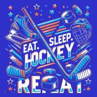 Eat Sleep Hockey Repeat Ice Hockey Funny Gift Funny Graphic Cute Gift Women's Tank Top thumb 5