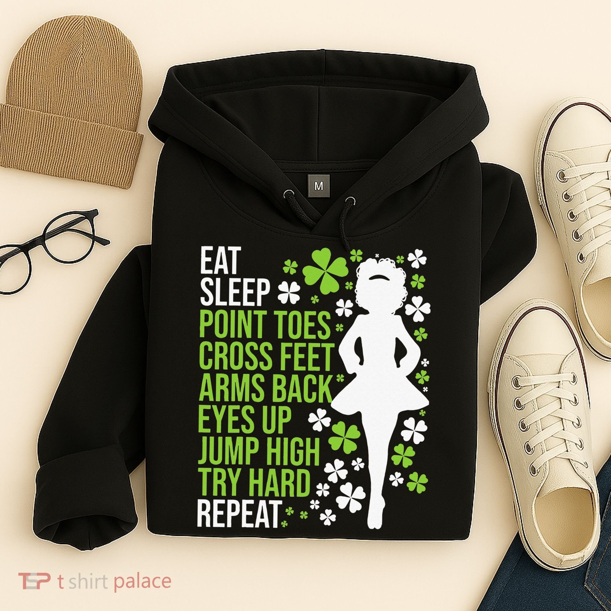 Eat Sleep Irish Dance Irish Dancer Ceili Reel Dance Feis Hoodie