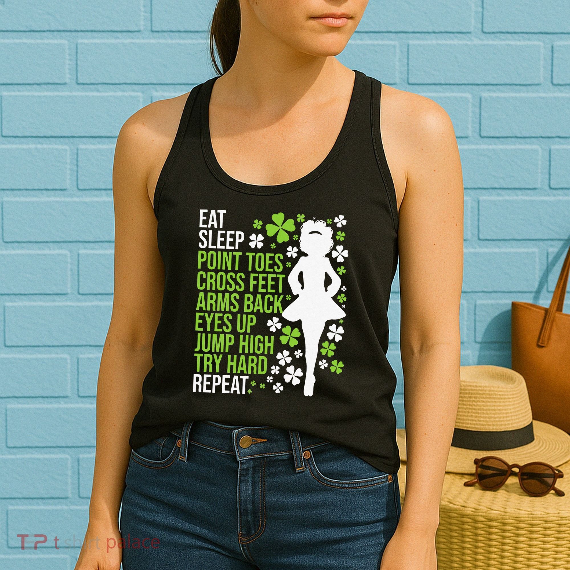Eat Sleep Irish Dance Irish Dancer Ceili Reel Dance Feis Women's Tank Top