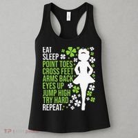Eat Sleep Irish Dance Irish Dancer Ceili Reel Dance Feis Women's Tank Top thumb 3