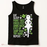 Eat Sleep Irish Dance Irish Dancer Ceili Reel Dance Feis Tank Top thumb 2