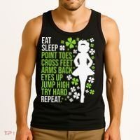 Eat Sleep Irish Dance Irish Dancer Ceili Reel Dance Feis Tank Top thumb 3