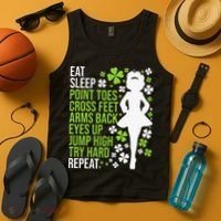 Eat Sleep Irish Dance Irish Dancer Ceili Reel Dance Feis Tank Top thumb 4