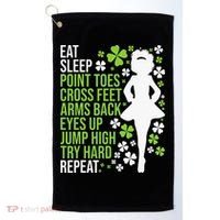 Eat Sleep Irish Dance Irish Dancer Ceili Reel Dance Feis Golf Towel thumb 0