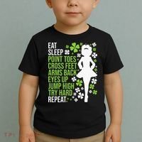 Eat Sleep Irish Dance Irish Dancer Ceili Reel Dance Feis Toddler T-Shirt thumb 2