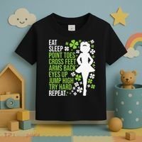 Eat Sleep Irish Dance Irish Dancer Ceili Reel Dance Feis Toddler T-Shirt thumb 3