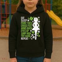 Eat Sleep Irish Dance Irish Dancer Ceili Reel Dance Feis Kids Hoodie thumb 3
