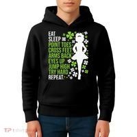 Eat Sleep Irish Dance Irish Dancer Ceili Reel Dance Feis Kids Hoodie thumb 4