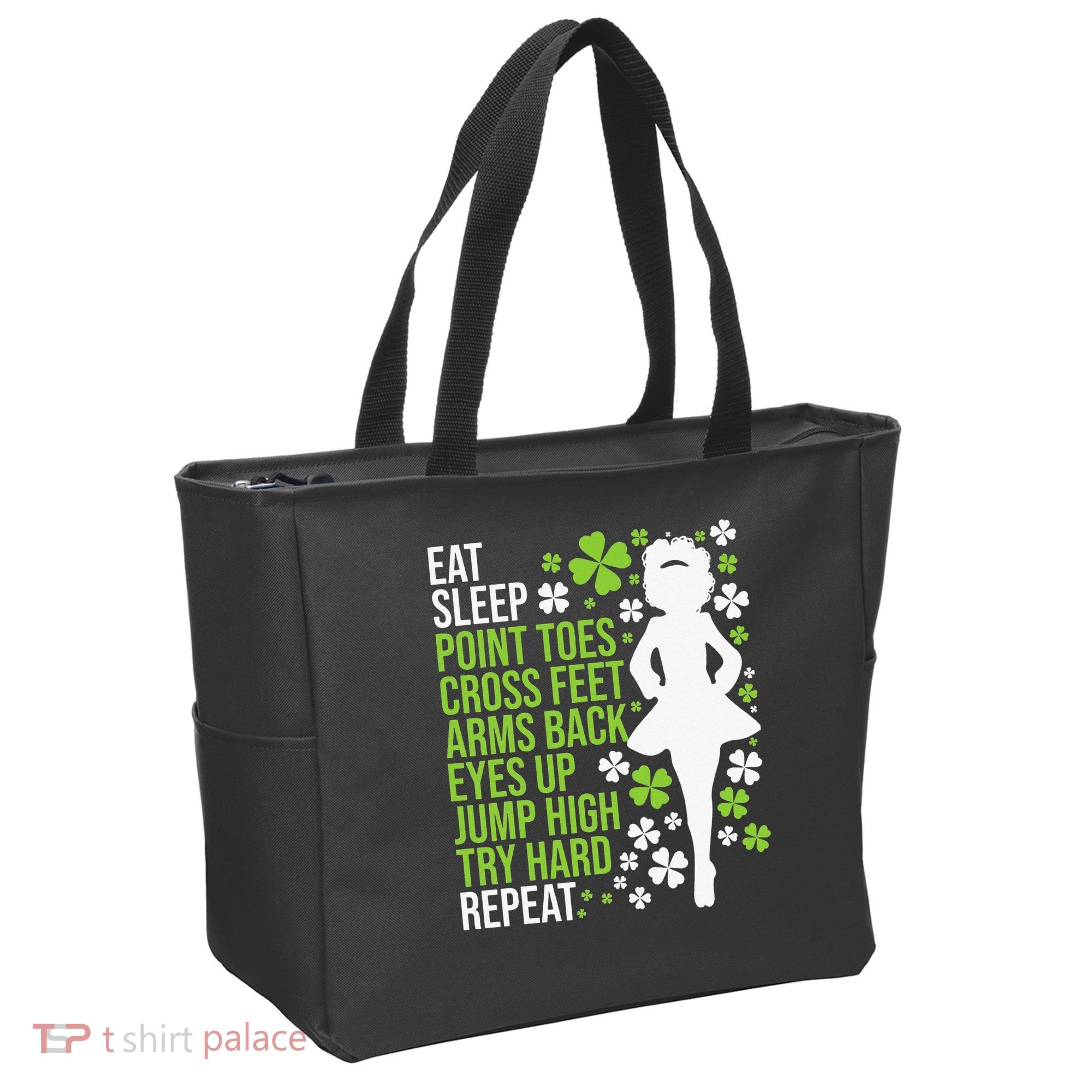 Eat Sleep Irish Dance Irish Dancer Ceili Reel Dance Feis Tote Bag
