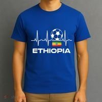 Ethiopia Soccer Jersey Gift Ethiopian Football Gifcool Gift Cute Gift T-Shirt thumb 3