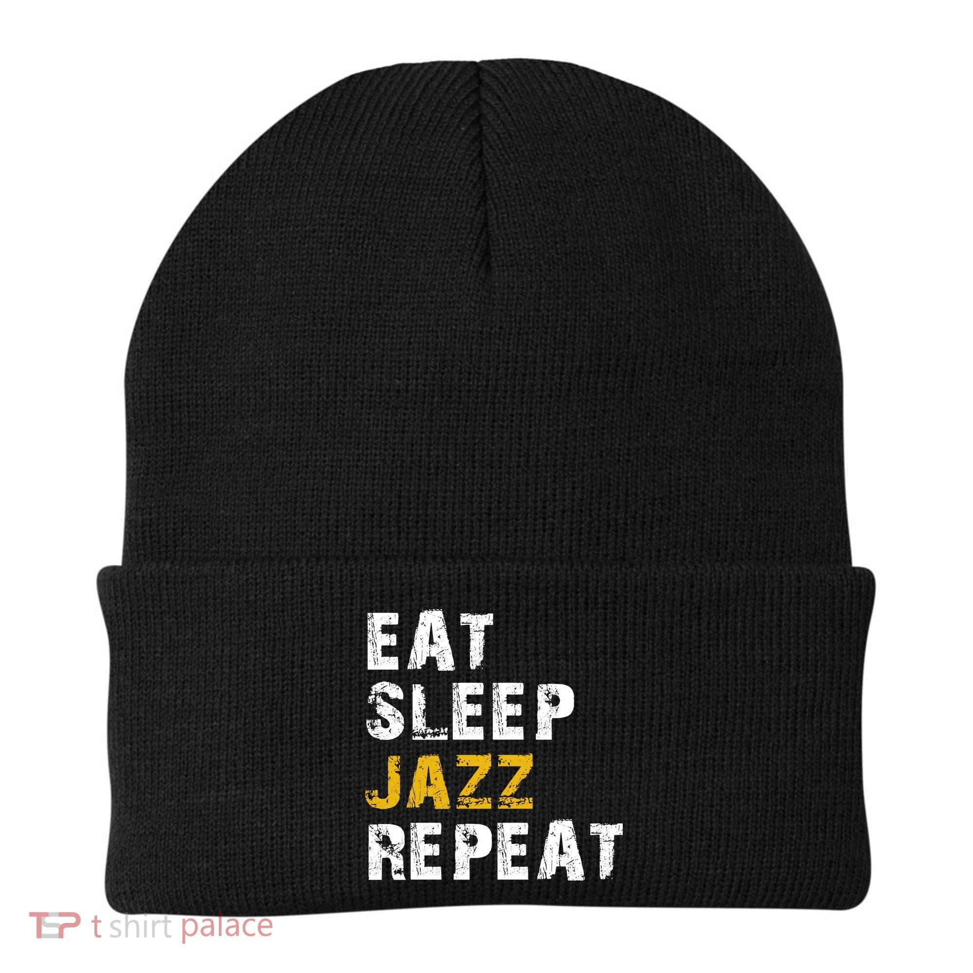Eat Sleep Jazz Repeat Beanie