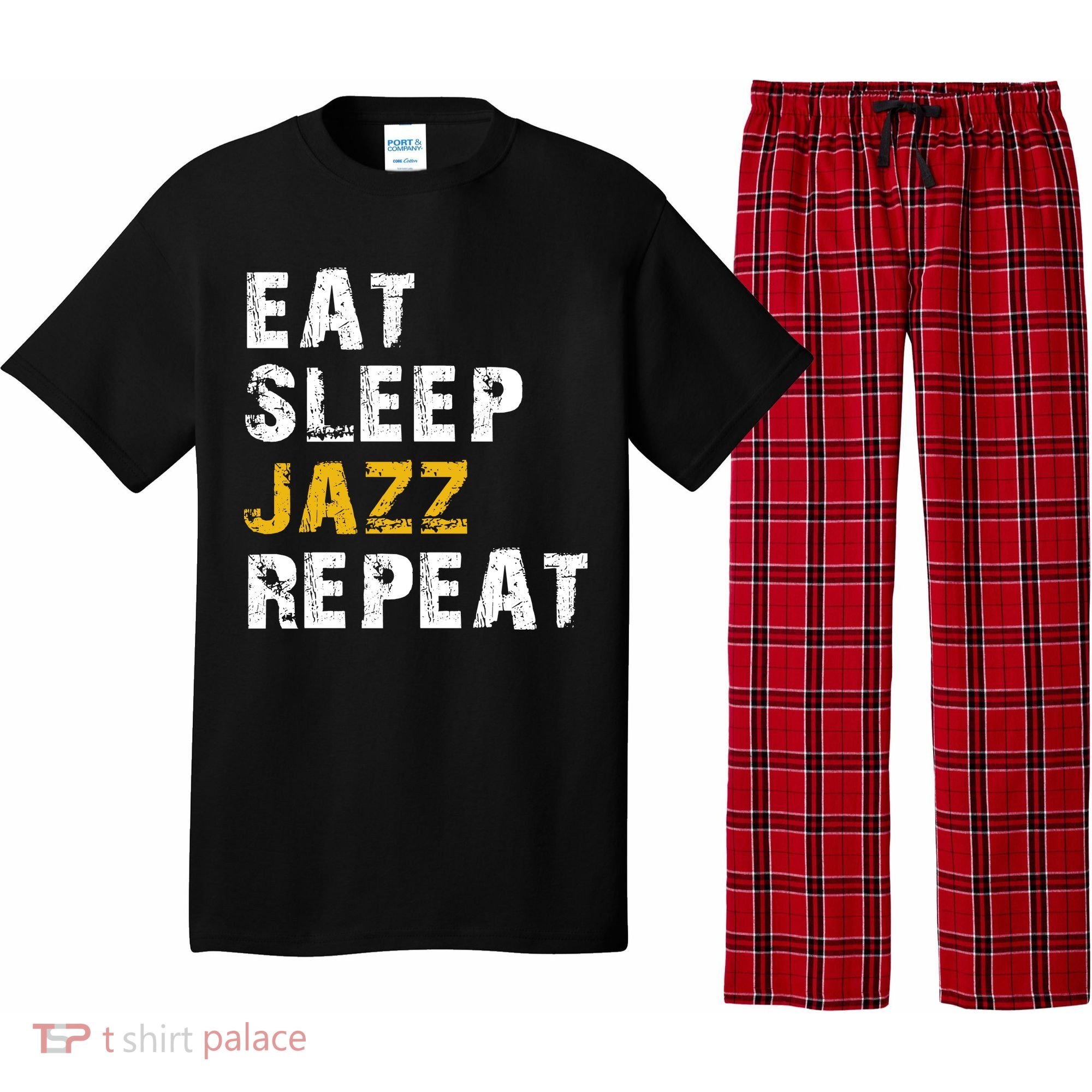 Eat Sleep Jazz Repeat Pajama Set