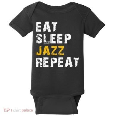 Eat Sleep Jazz Repeat Baby Bodysuit