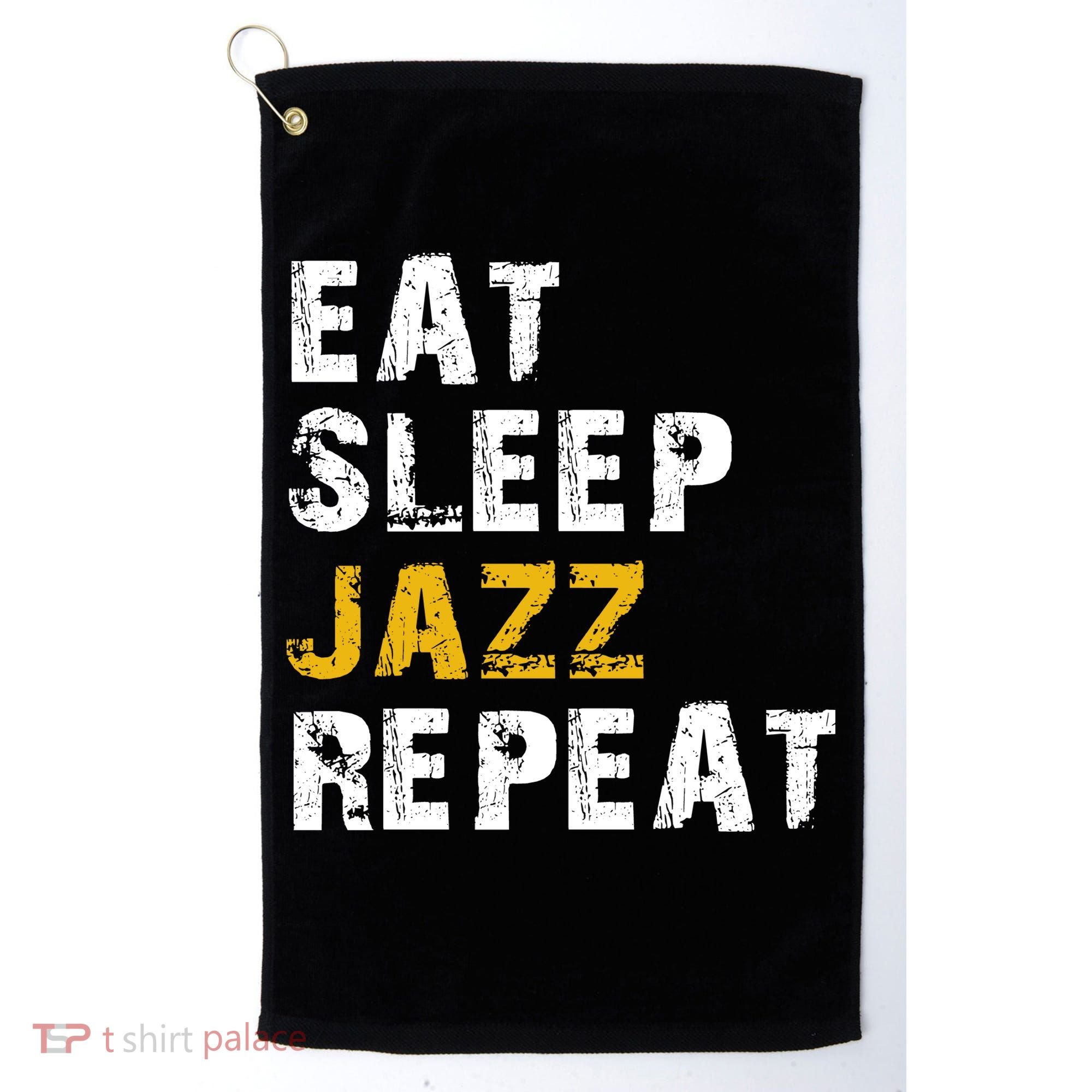 Eat Sleep Jazz Repeat Golf Towel
