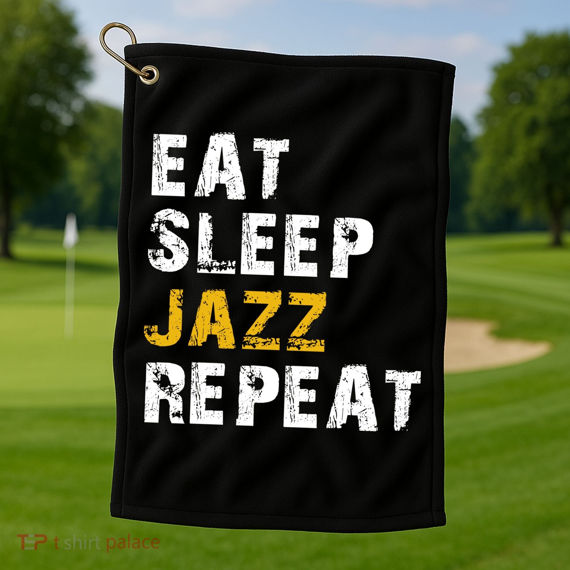 Eat Sleep Jazz Repeat Golf Towel