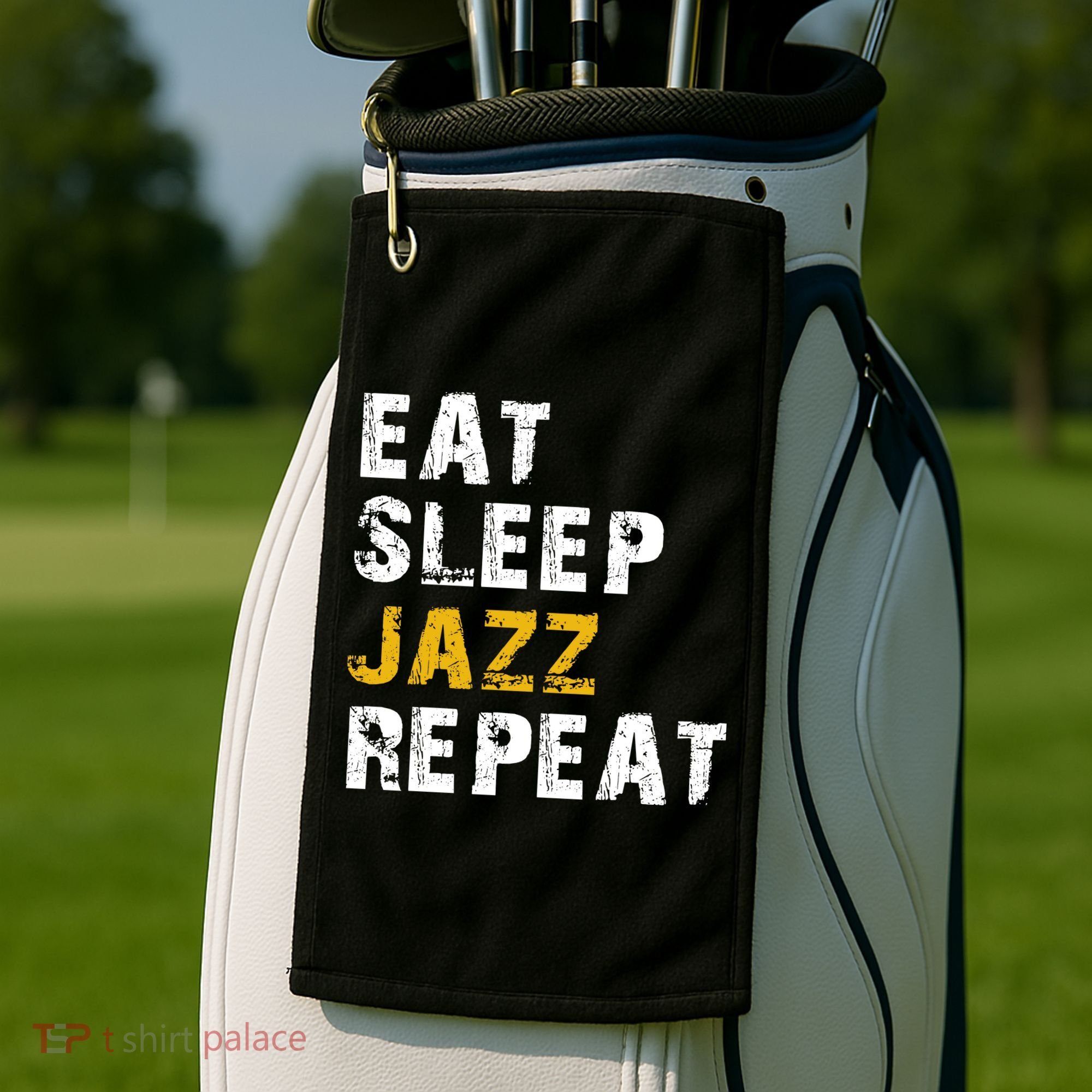 Eat Sleep Jazz Repeat Golf Towel