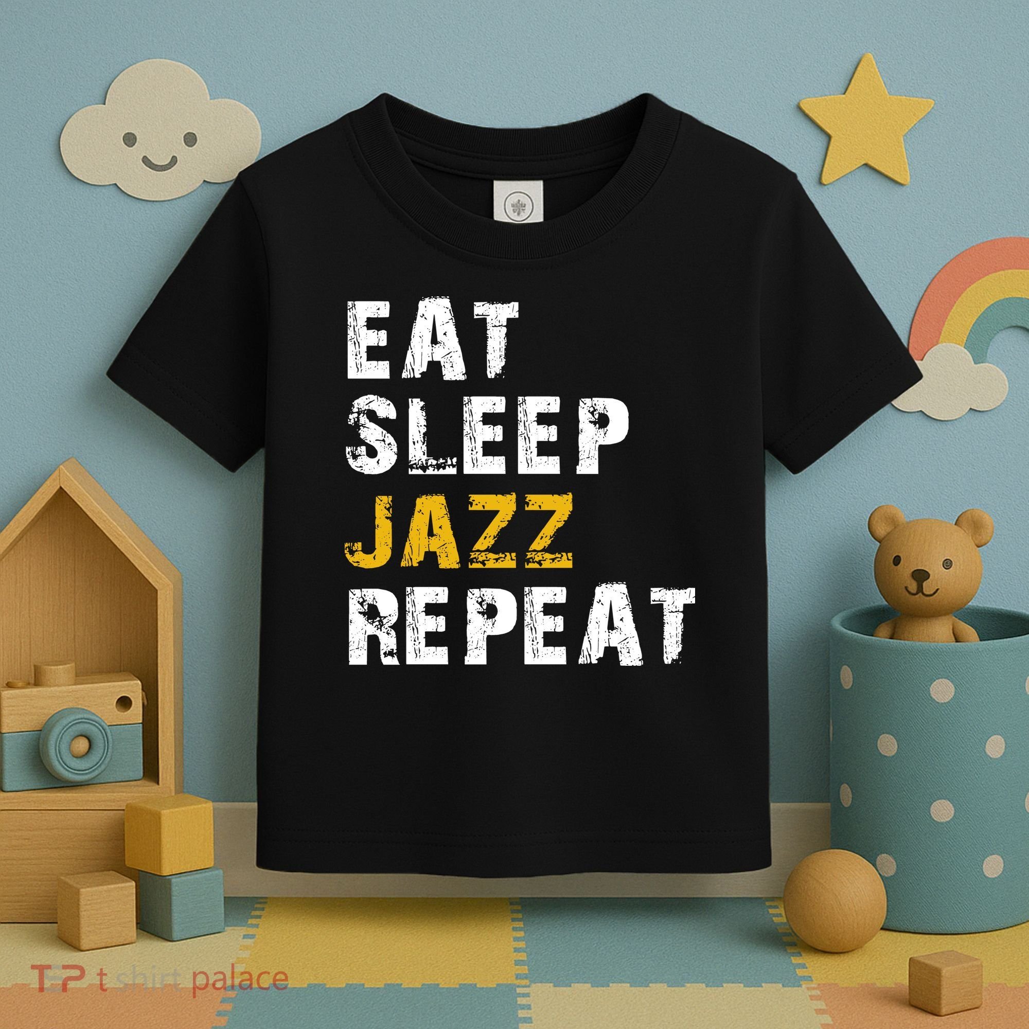 Eat Sleep Jazz Repeat Toddler T-Shirt