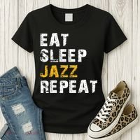 Eat Sleep Jazz Repeat Women's T-Shirt thumb 3