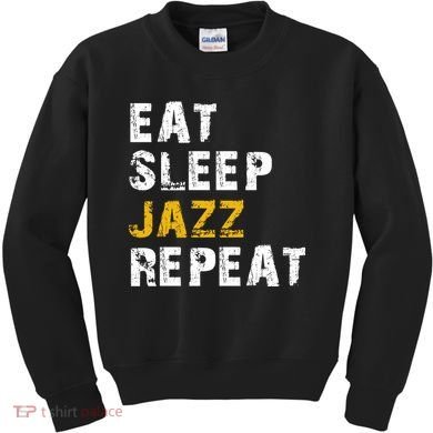 Eat Sleep Jazz Repeat Kids Sweatshirt